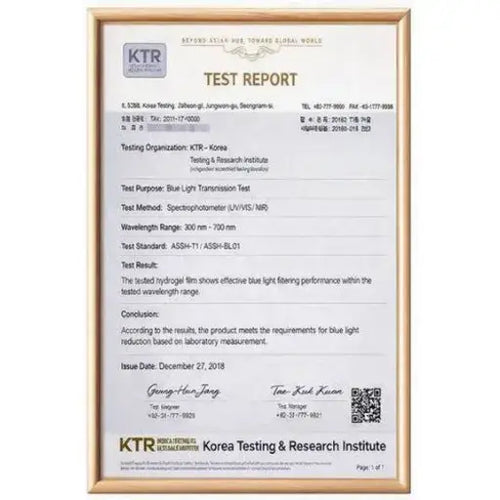 Ailika teste film hydrogel anti_lumliere_bleu